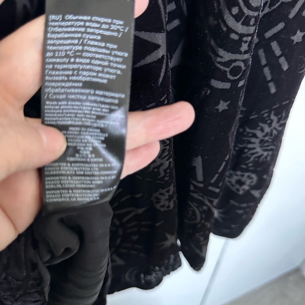 Killstar Black Burnout Patterned Mini Dress Size 4XL - Picture 8 of 11